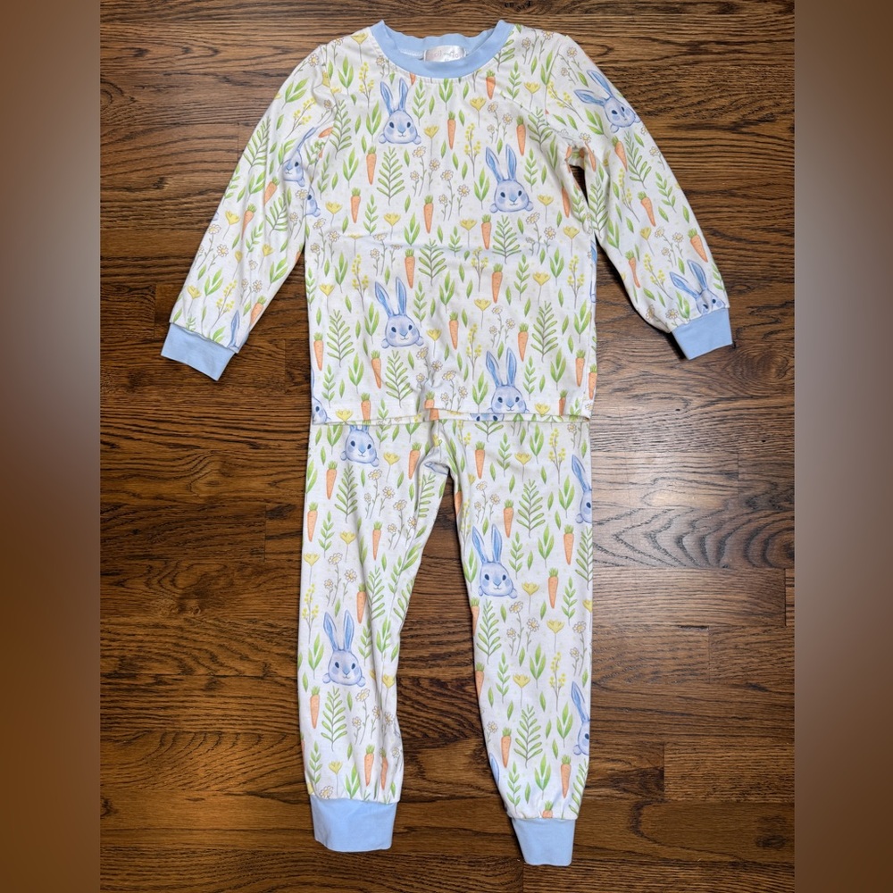 Cecil and Lou Kids Pajamas with Bunny Print -Multicolor Pastels Easter PJs 4T